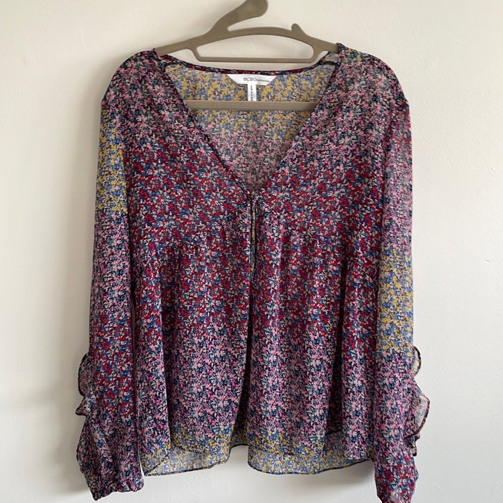 Bcbgeneration Multicolored Floral Blouse - image 1